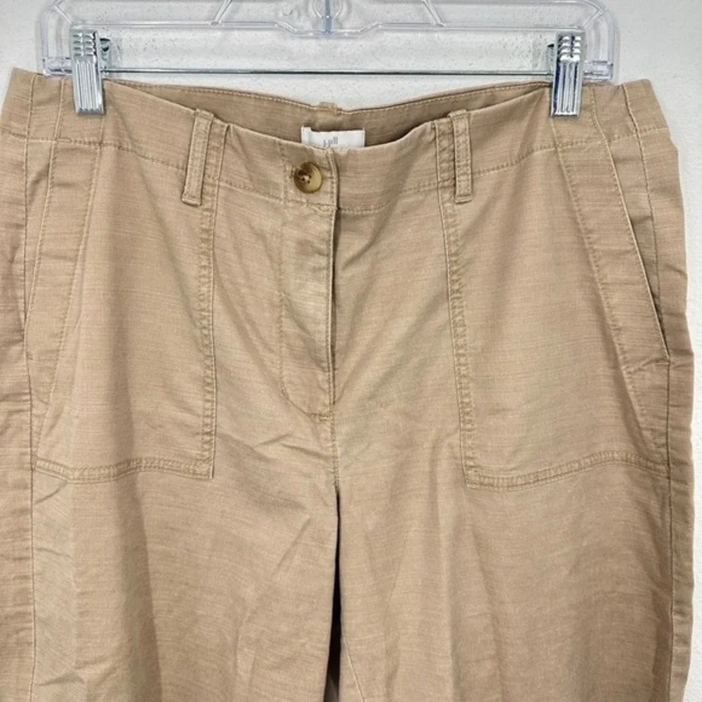 J. Jill Womens‎ Size 12 Khaki Utility Shorts Button Fly Cargo Pockets Casual NWT - Picture 3 of 11
